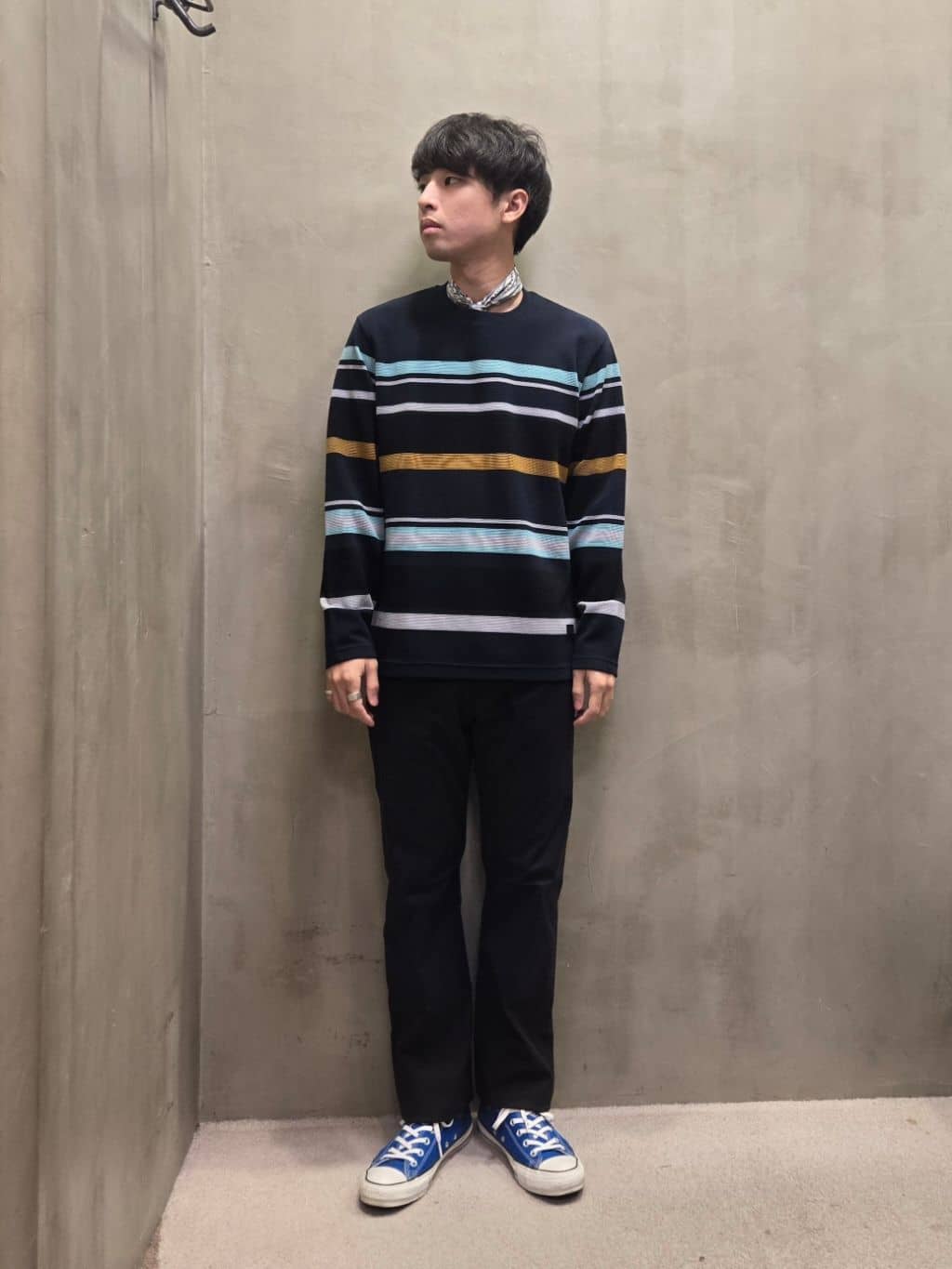 TAKEO KIKUCHIの【Made in JAPAN】播州織 ストレッチ パンツを使ったコーディネートを紹介します。｜Rakuten Fashion(楽天ファッション／旧楽天ブランドアベニュー)4564845