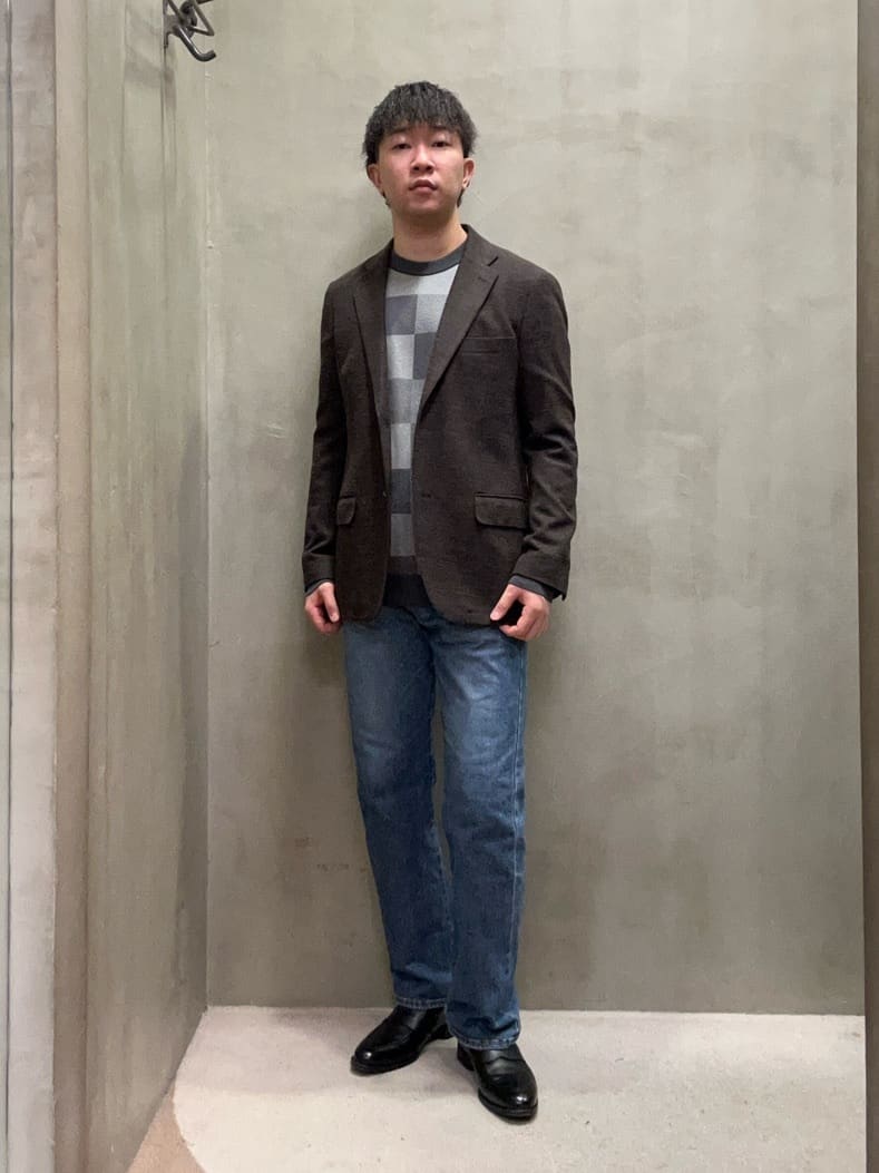 TAKEO KIKUCHIのチェック柄 プルオーバー ニットを使ったコーディネートを紹介します。｜Rakuten Fashion(楽天ファッション／旧楽天ブランドアベニュー)4569192