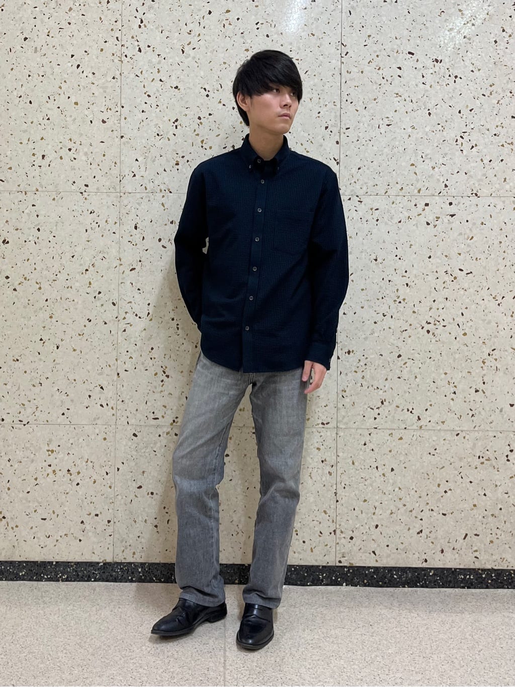 TAKEO KIKUCHIの【抗菌防臭/シーズンレス】シアサッカー ジャージシャツを使ったコーディネートを紹介します。｜Rakuten Fashion(楽天ファッション／旧楽天ブランドアベニュー)4571182