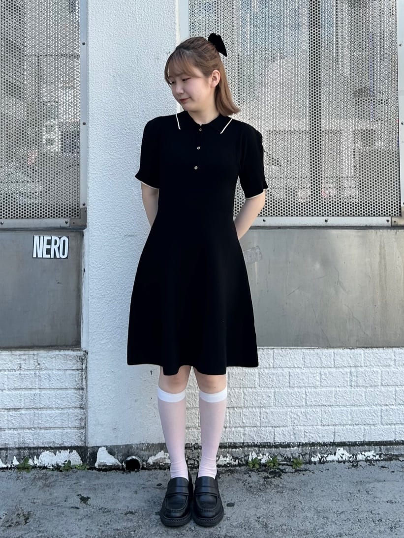 REDYAZELのニットポロミニワンピースを使ったコーディネートを紹介します。｜Rakuten Fashion(楽天ファッション／旧楽天ブランドアベニュー)4571905