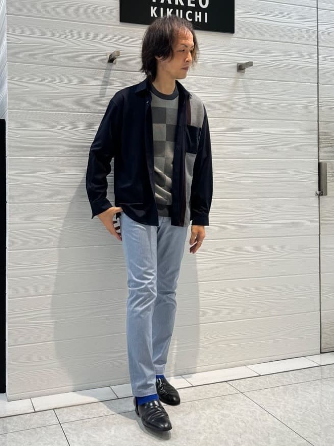 TAKEO KIKUCHIのチェック柄 プルオーバー ニットを使ったコーディネートを紹介します。｜Rakuten Fashion(楽天ファッション／旧楽天ブランドアベニュー)4573050