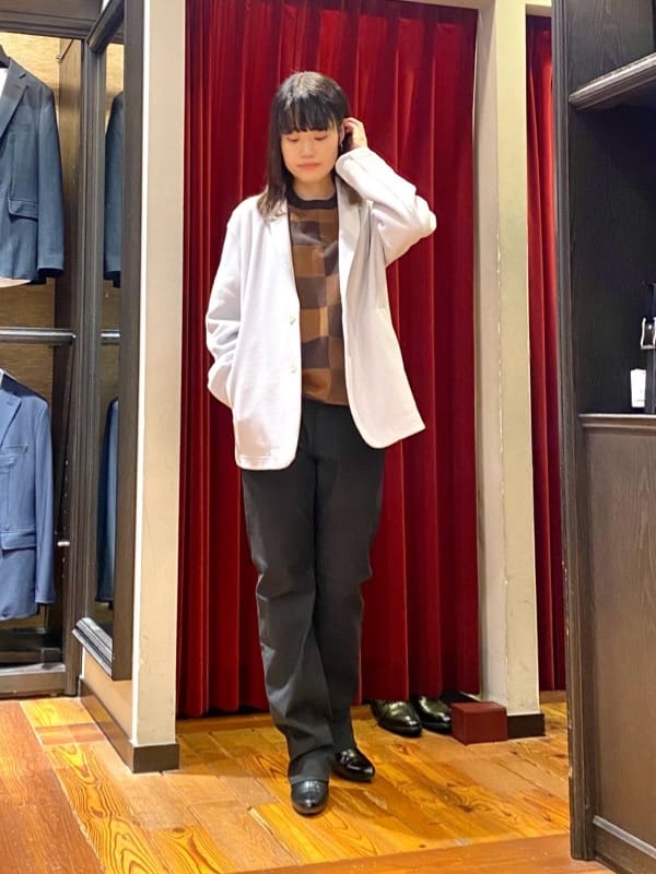 TAKEO KIKUCHIのチェック柄 プルオーバー ニットを使ったコーディネートを紹介します。｜Rakuten Fashion(楽天ファッション／旧楽天ブランドアベニュー)4580659