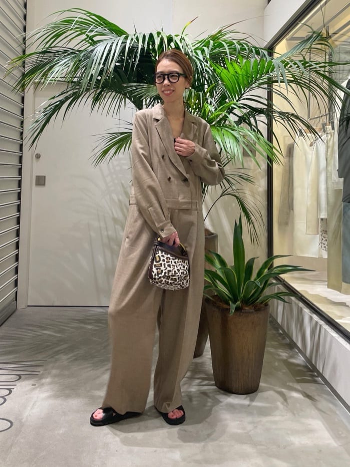 THE PAUSE】テーラーカラージャンプスーツ ベージュ