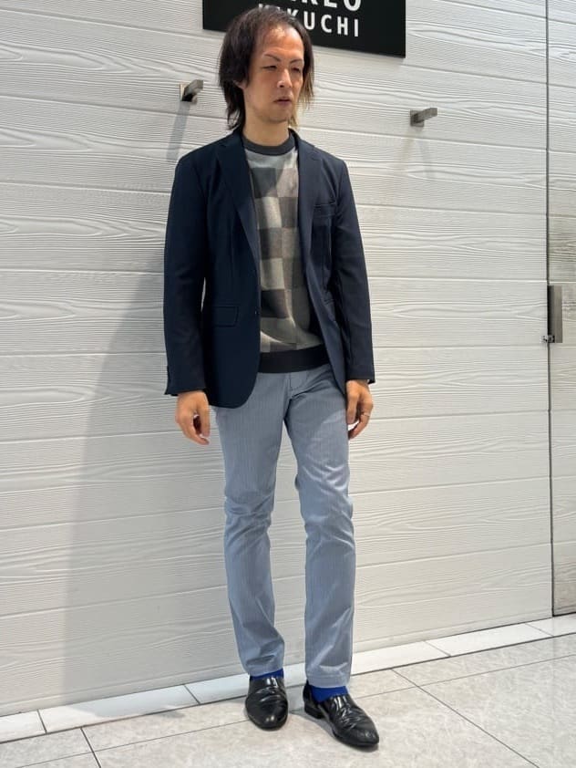 TAKEO KIKUCHIのチェック柄 プルオーバー ニットを使ったコーディネートを紹介します。｜Rakuten Fashion(楽天ファッション／旧楽天ブランドアベニュー)4608764