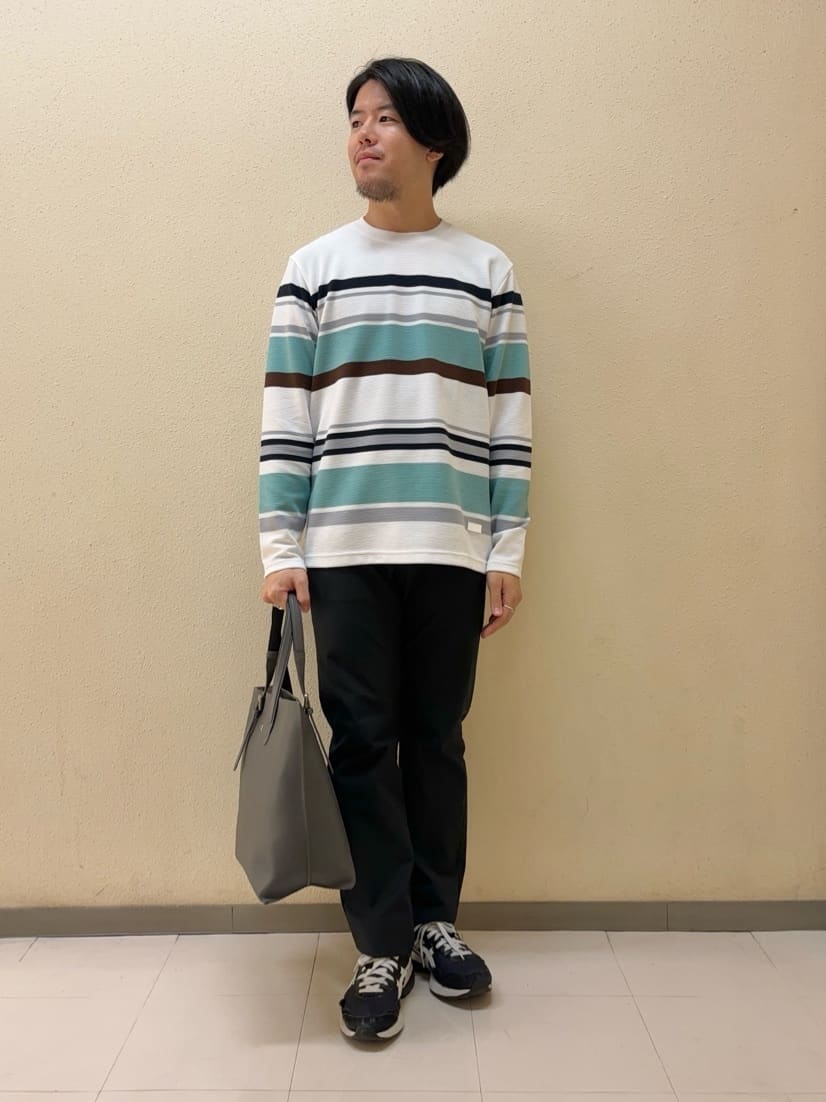 TAKEO KIKUCHIのリップルパネルボーダーカットソーを使ったコーディネートを紹介します。｜Rakuten Fashion(楽天ファッション／旧楽天ブランドアベニュー)4617768