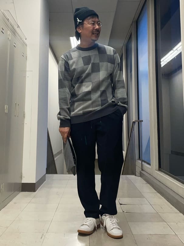 TAKEO KIKUCHIのチェック柄 プルオーバー ニットを使ったコーディネートを紹介します。｜Rakuten Fashion(楽天ファッション／旧楽天ブランドアベニュー)4618333