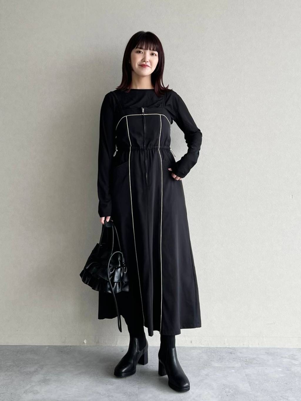 mysty womanのシアークルーネックロングスリーブインナーを使ったコーディネートを紹介します。｜Rakuten Fashion(楽天ファッション／旧楽天ブランドアベニュー)4627067