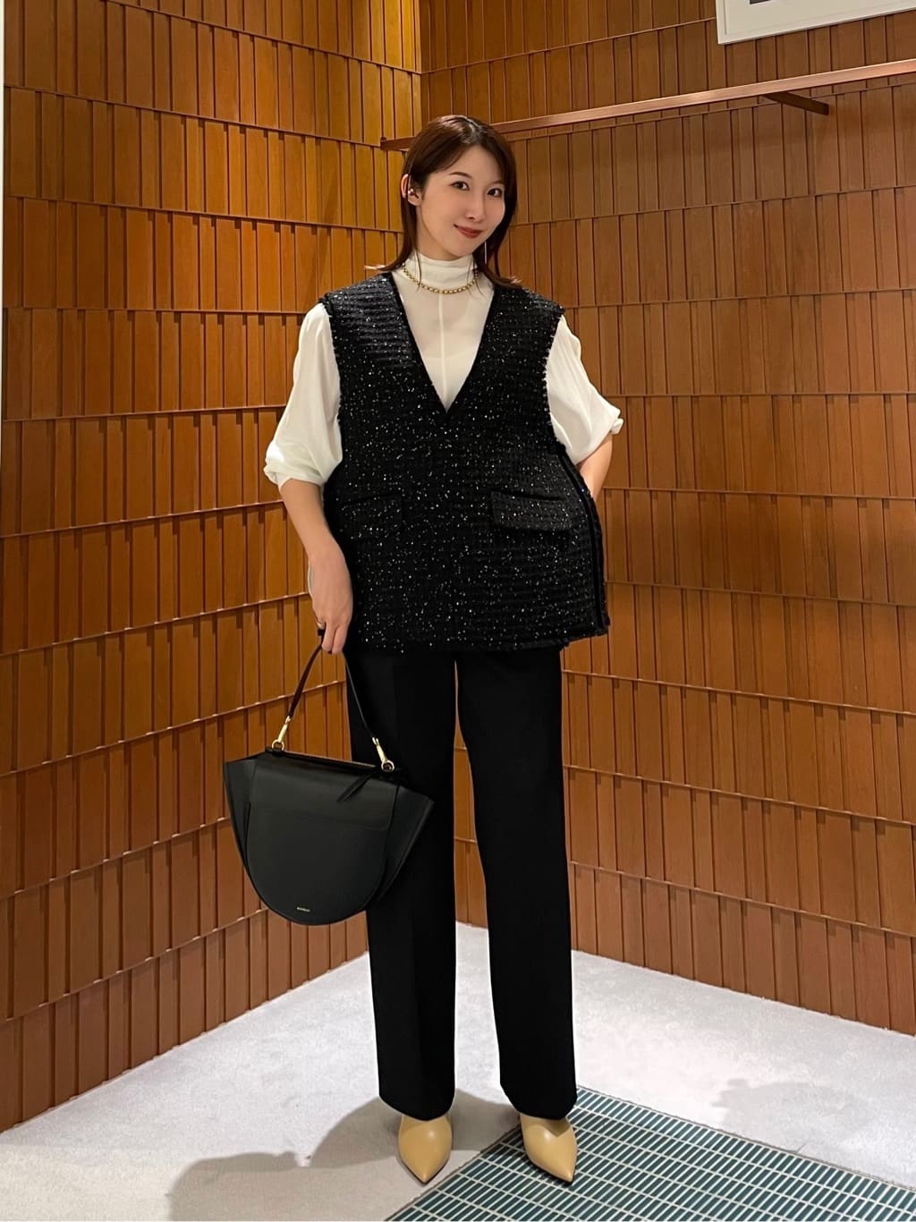 TOMORROWLAND | ツイルジャカード セミワイドパンツ | Rakuten Fashion