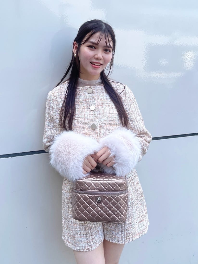 riendaの2WAY袖フェイクファーツイードジャケットを使った  