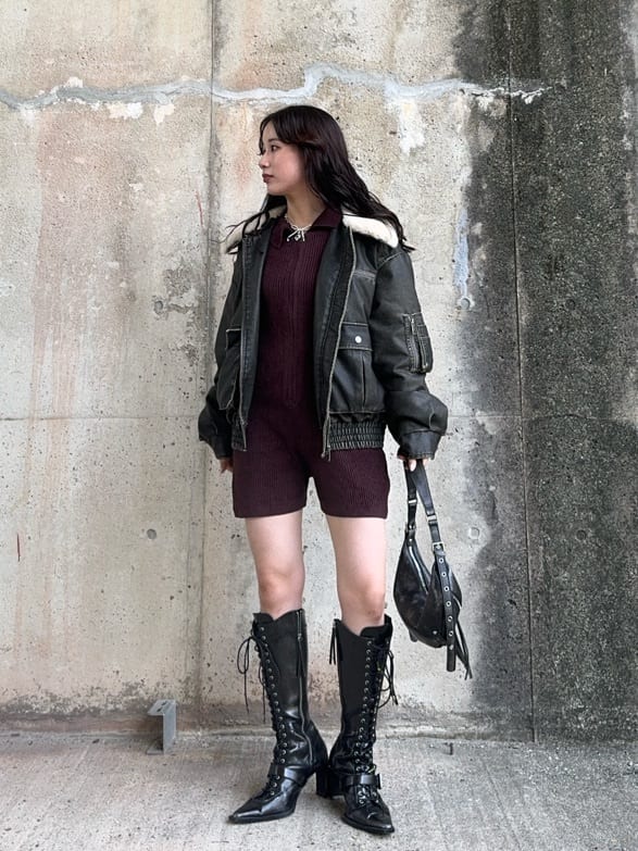 【中町 綾さん着用アイテム】VINTAGE F／LEATHER S／ブルゾン 中町 綾さん着用アイテム】 VINTAGE F/LEATHER S/ブルゾン