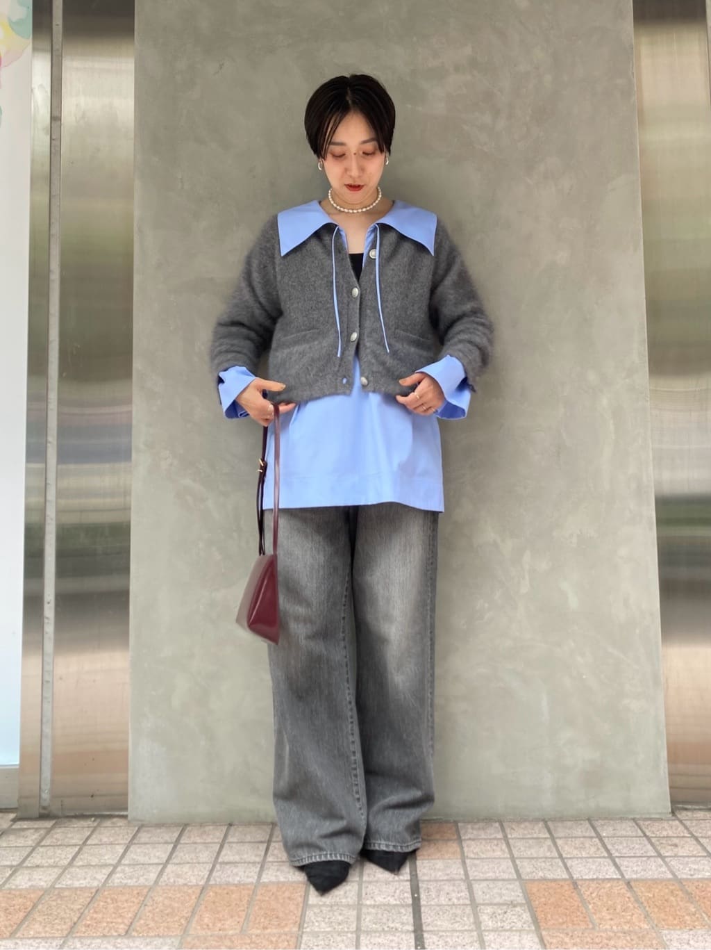 大人気完売品‼︎美品‼︎Whim Gazette カシミヤ混ファーニットジャケット Whim Gazette(ウィム ガゼット)のカシミヤ混ファーニットジャケット