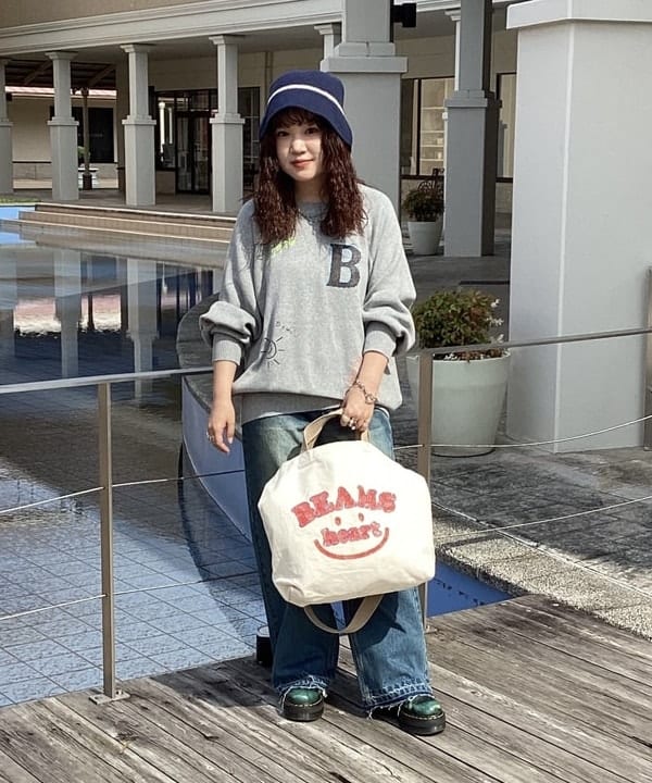 BEAMS HEARTのクロシェ編み バケットハットを使ったコーディネートを紹介します。｜Rakuten Fashion(楽天ファッション／旧楽天ブランドアベニュー)4638776
