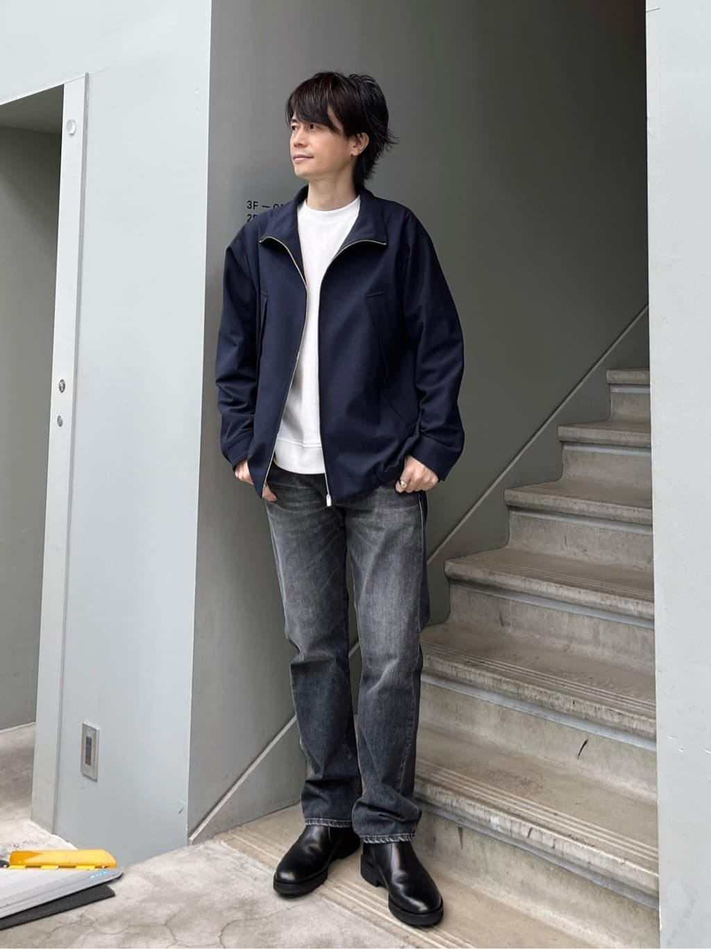 TAKEO KIKUCHIの千鳥格子 ジップアップ ブルゾンを使ったコーディネートを紹介します。｜Rakuten Fashion(楽天ファッション／旧楽天ブランドアベニュー)4643005