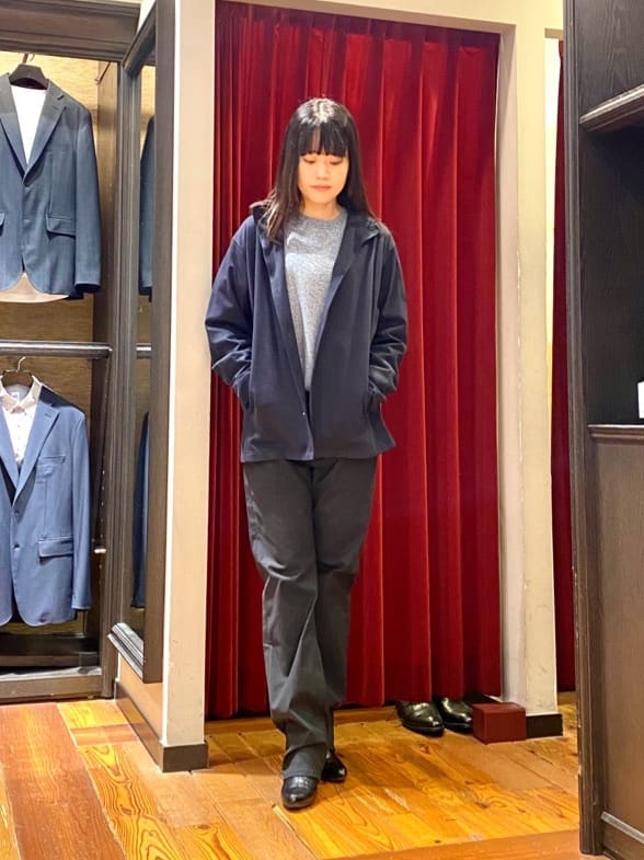 TAKEO KIKUCHIの【Made in JAPAN】播州織 ストレッチ パンツを使ったコーディネートを紹介します。｜Rakuten Fashion(楽天ファッション／旧楽天ブランドアベニュー)4651023