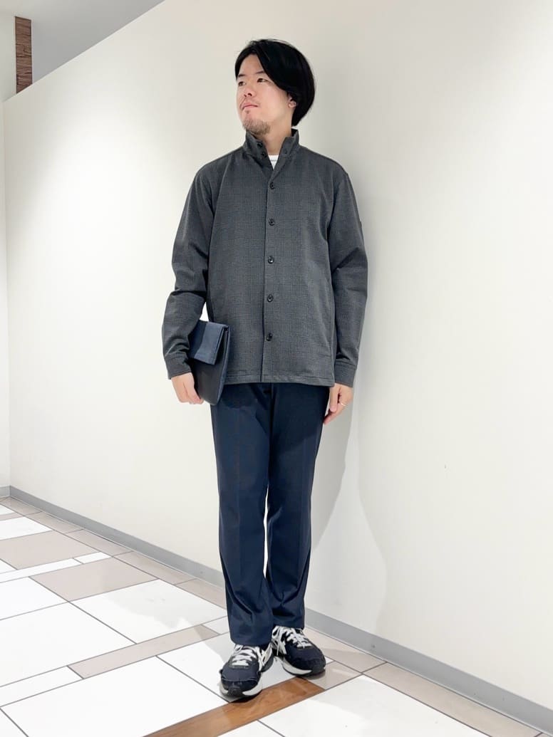 TAKEO KIKUCHIの【marudeorie】スタンドカラー グレンチェック シャツブルゾンを使ったコーディネートを紹介します。｜Rakuten Fashion(楽天ファッション／旧楽天ブランドアベニュー)4652659