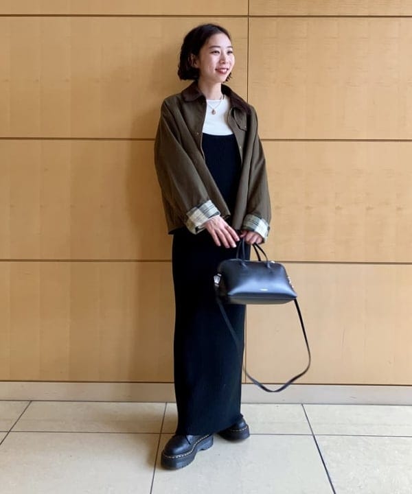 Demi-Luxe BEAMS】ONE SIZE 丸胴 テレコ 長袖 Tシャツ