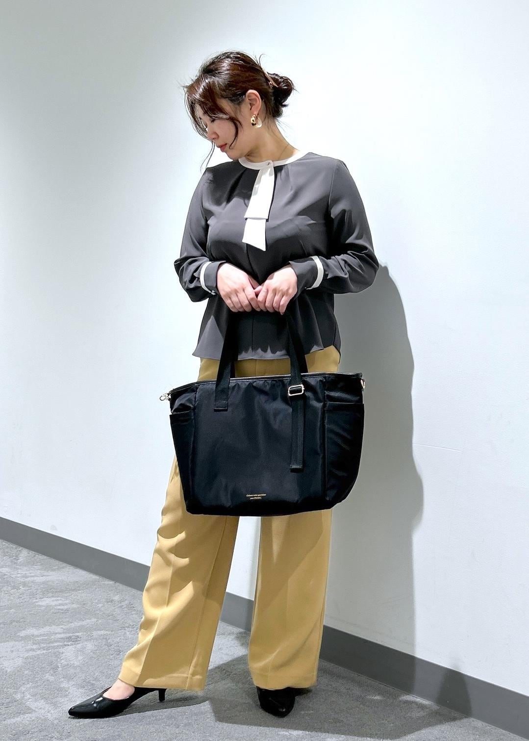 【きれいめファッション51選】上品さと清潔感をキープし ROPE' PICNICの【WEB限定40サイズ】ジョーゼット配色ボウタイ風 着物・浴衣
