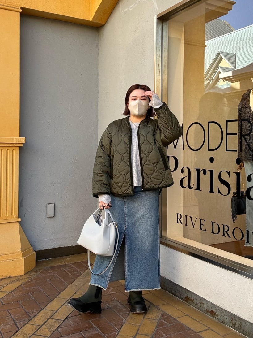 RIVE DROITE【MONN】Aラインデニムスカート リヴドロワ 【MONN