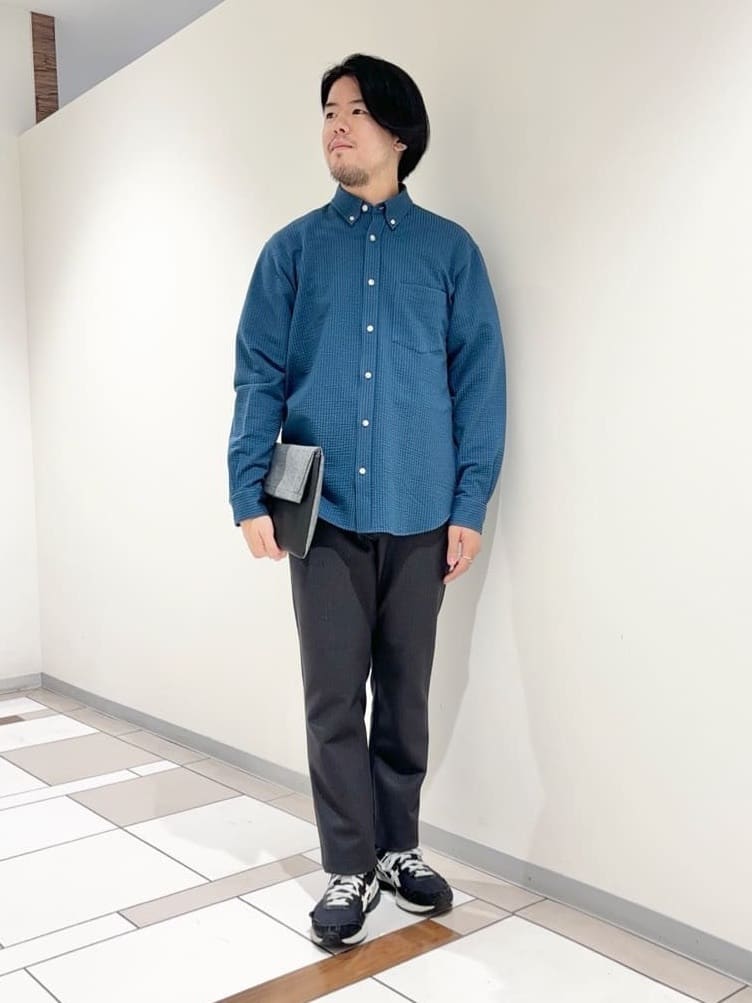 TAKEO KIKUCHIの【抗菌防臭/シーズンレス】シアサッカー ジャージシャツを使ったコーディネートを紹介します。｜Rakuten Fashion(楽天ファッション／旧楽天ブランドアベニュー)4671802