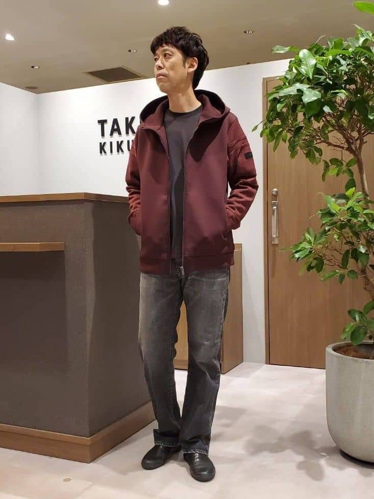 TAKEO KIKUCHIの【Made in JAPAN】ニットスリーブ ジップアップ パーカを使ったコーディネートを紹介します。｜Rakuten Fashion(楽天ファッション／旧楽天ブランドアベニュー)4675731