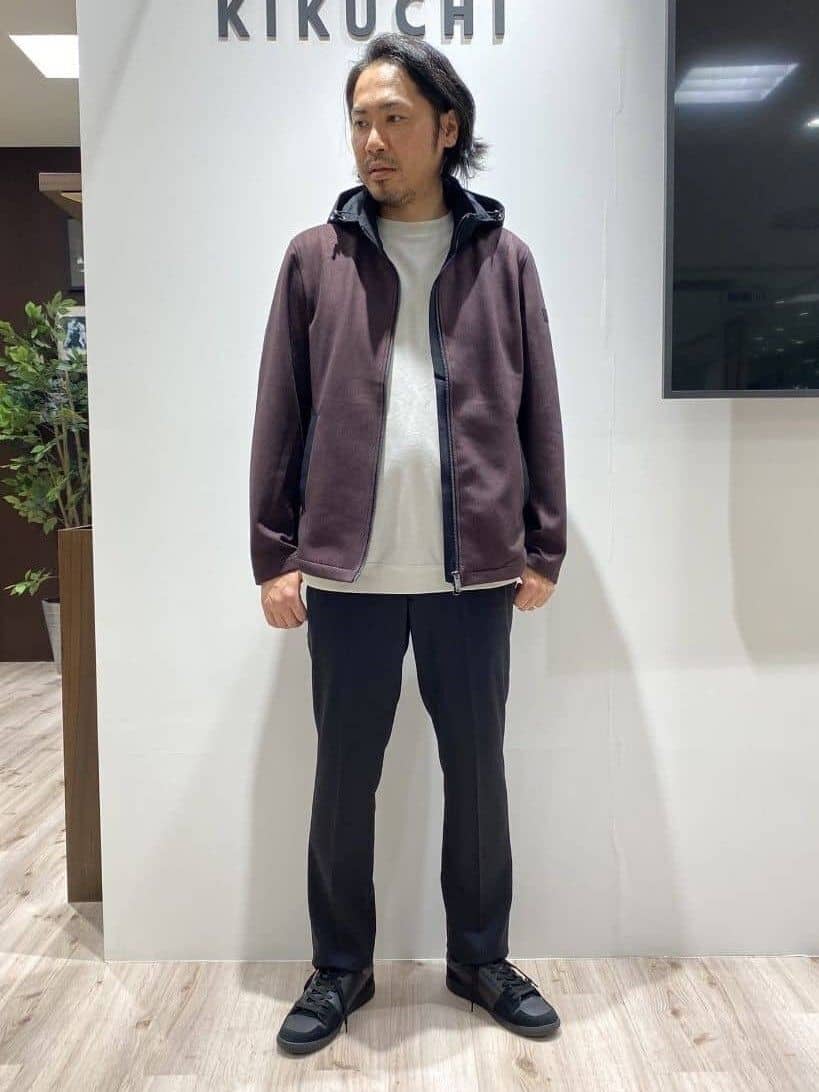 TAKEO KIKUCHIの【DOWN FABRIC】ダウンファブリック フード ZIP UP ブルゾンを使ったコーディネートを紹介します。｜Rakuten Fashion(楽天ファッション／旧楽天ブランドアベニュー)4684781