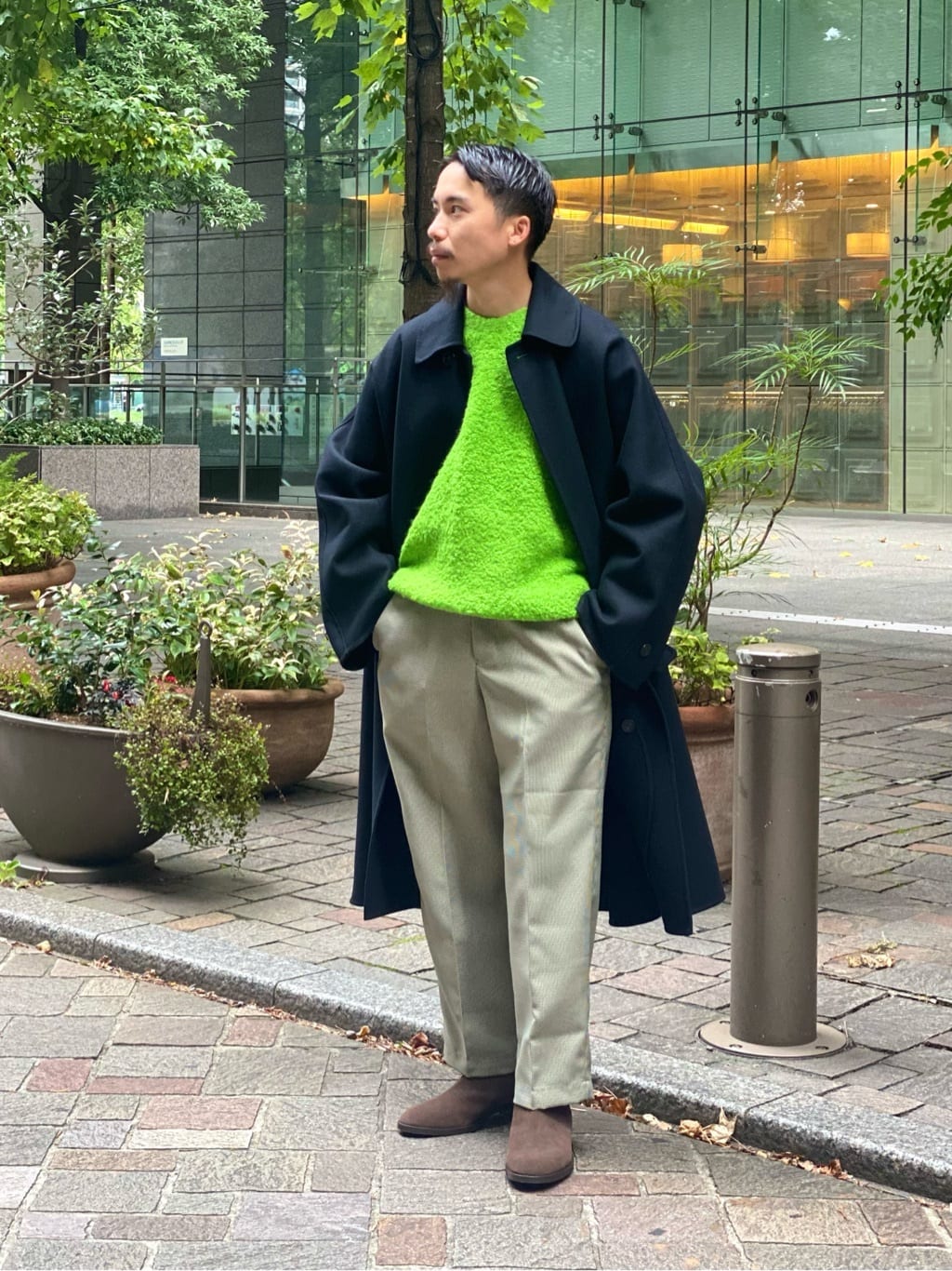 25AW <H> リバー バルカラー ベルテッドコート UNITED ARROWS LTD. OUTLET | <H>リバーバルカラー ベルテッドコート
