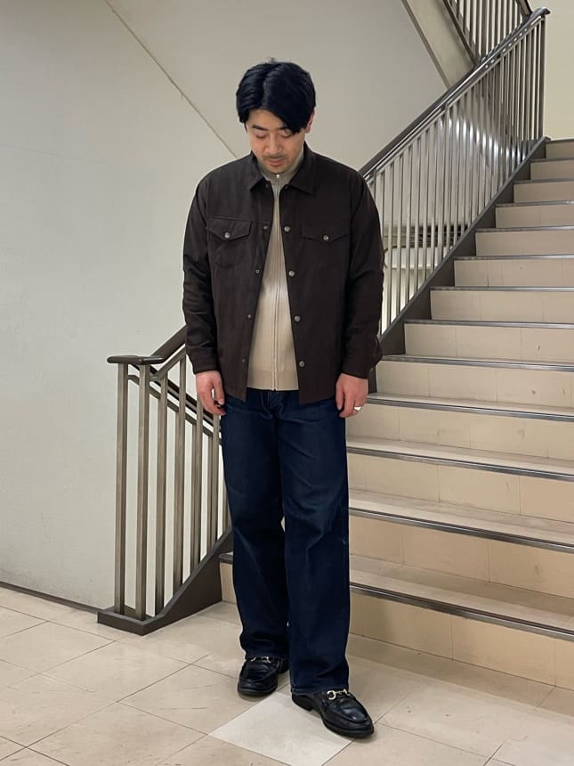 TAKEO KIKUCHIの【THE FLAGSHIP】アマレッタスエード シャツGジャンを使ったコーディネートを紹介します。｜Rakuten Fashion(楽天ファッション／旧楽天ブランドアベニュー)4710472