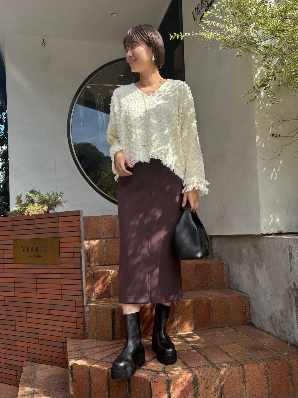 VERMEIL par iena CAMINANDO 別注ウシロZIPブーツ