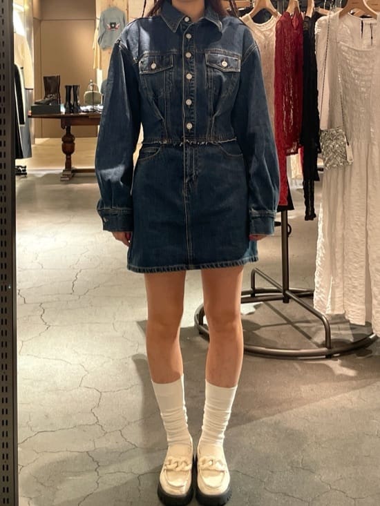 MOUSSY WAIST TUCK REMAKE ミニ ドレス