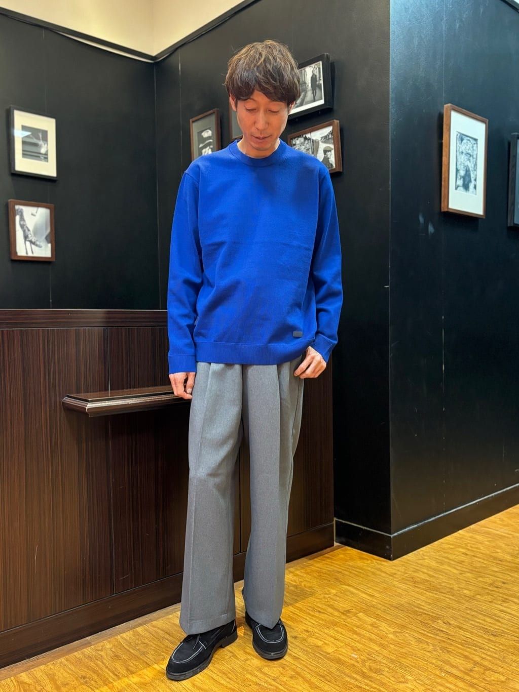 TAKEO KIKUCHIの【アンチピリング】クルーネック ニットを使ったコーディネートを紹介します。｜Rakuten Fashion(楽天ファッション／旧楽天ブランドアベニュー)4716486