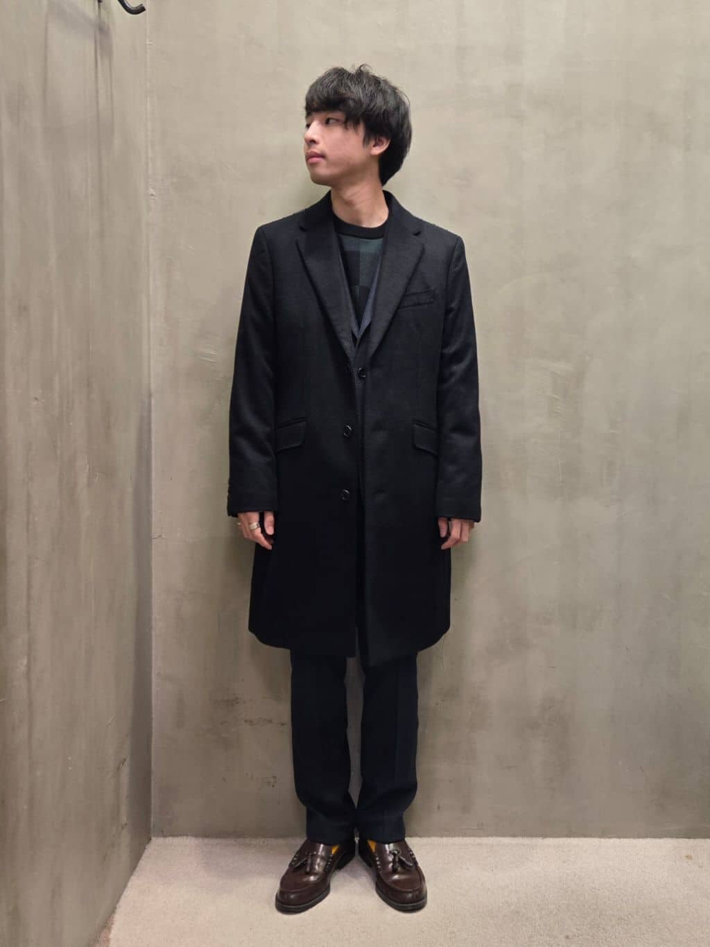 TAKEO KIKUCHIのチェック柄 プルオーバー ニットを使ったコーディネートを紹介します。｜Rakuten Fashion(楽天ファッション／旧楽天ブランドアベニュー)4720348