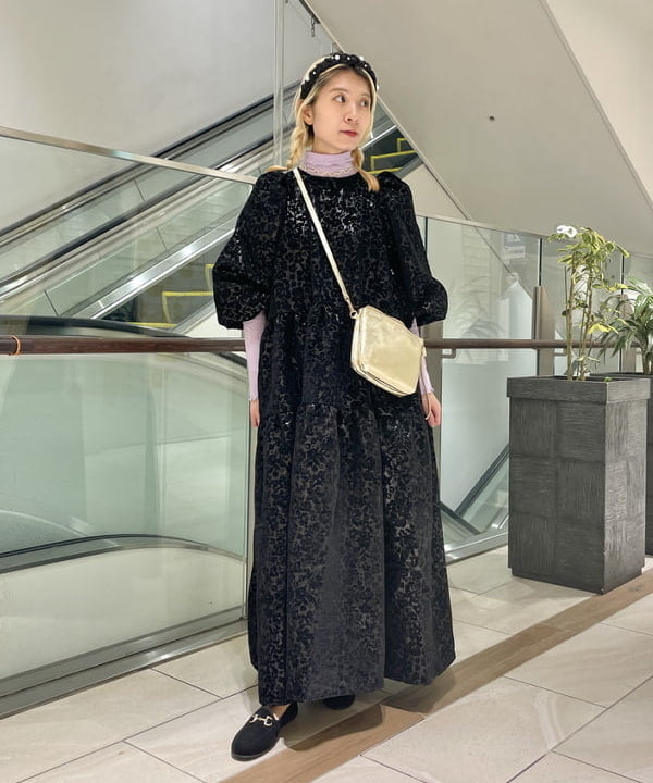 CAROLINA GLASER / フラワージャカードワンピース