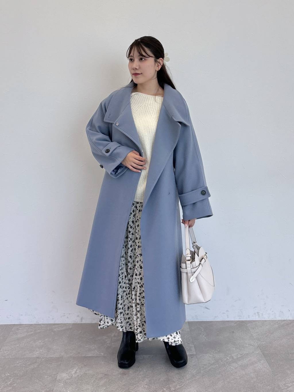 mysty womanの【古畑星夏さん着用アイテム】スタンドネックロングコートを使ったコーディネートを紹介します。｜Rakuten Fashion(楽天ファッション／旧楽天ブランドアベニュー)4722708