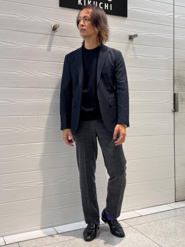 TAKEO KIKUCHIの【アンチピリング】クルーネック ニットを使ったコーディネートを紹介します。｜Rakuten Fashion(楽天ファッション／旧楽天ブランドアベニュー)4723100