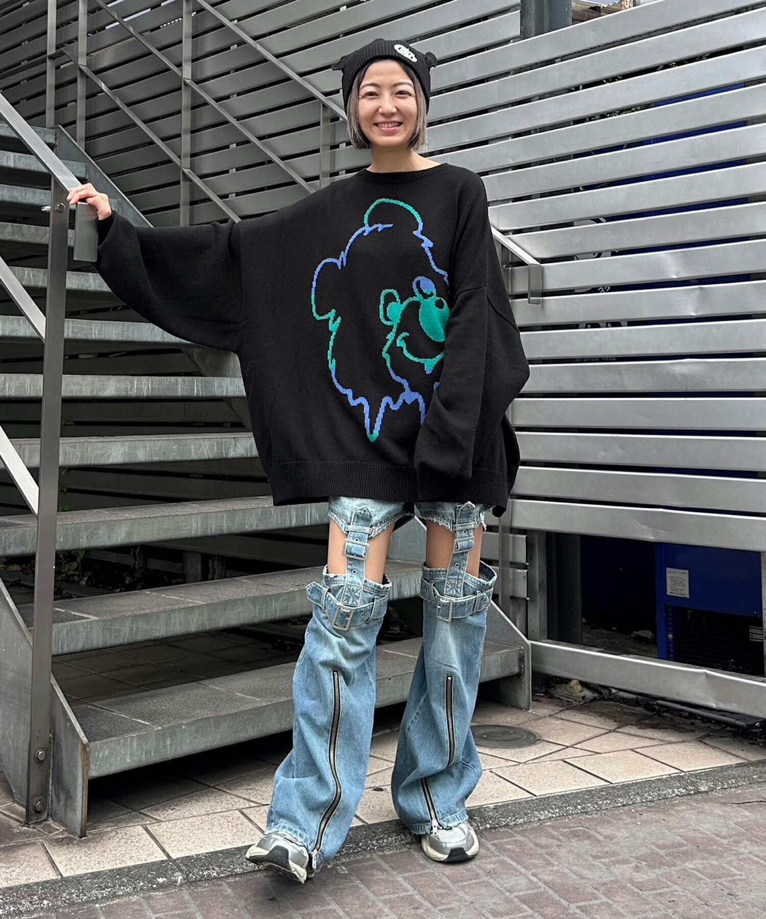 Candy StripperのMELTY BEAR BORDER KNITを使ったコーディネートを紹介します。｜Rakuten Fashion(楽天ファッション／旧楽天ブランドアベニュー)4733272