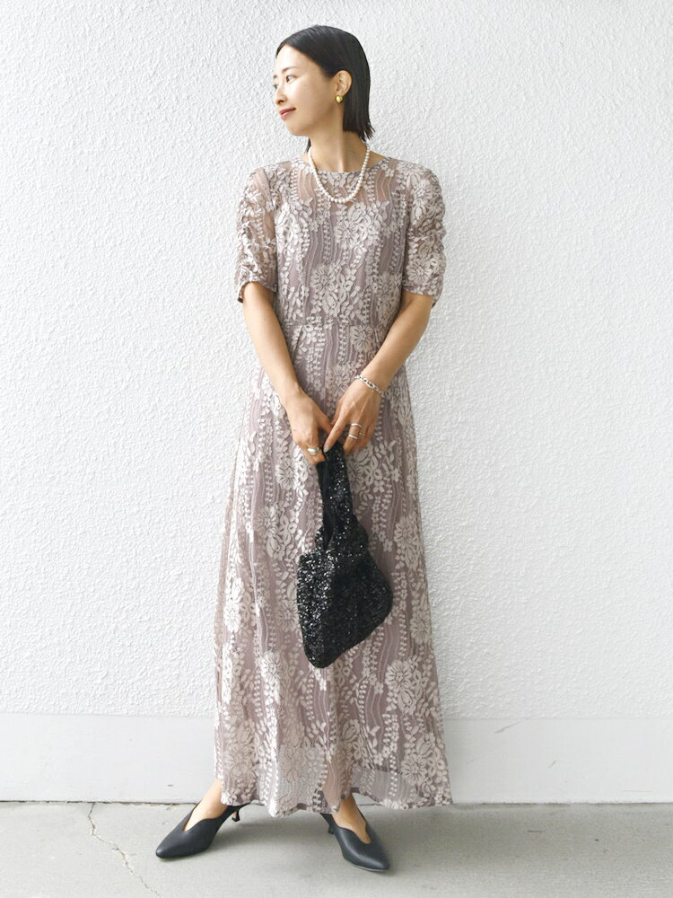 SHIPSのkaene:バックリボンレースワンピース 2を使ったコーディネート  