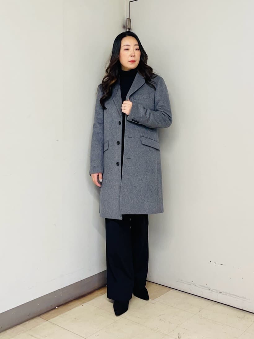 TAKEO KIKUCHIのウールカシミヤブレンド チェスターコートを使ったコーディネートを紹介します。｜Rakuten Fashion(楽天ファッション／旧楽天ブランドアベニュー)4737690