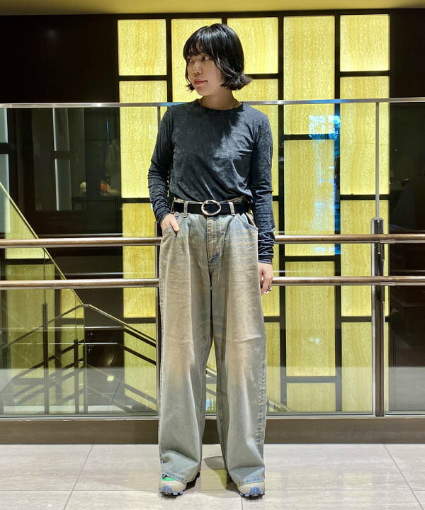 Demi-Luxe BEAMSのトリアセテート ベロア ロングスリーブ Tシャツ 24AW 
