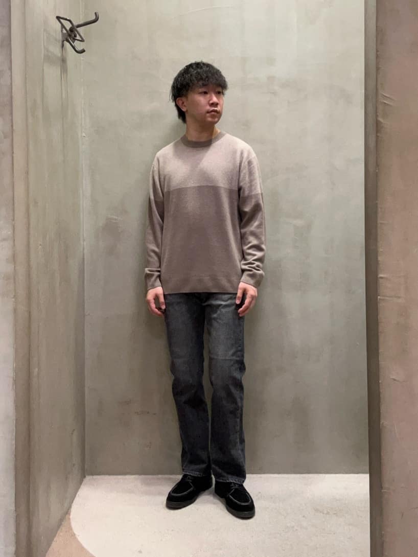 TAKEO KIKUCHIの【洗えるカシミヤ】微塵ボーダー カシミヤニットを使ったコーディネートを紹介します。｜Rakuten Fashion(楽天ファッション／旧楽天ブランドアベニュー)4760287