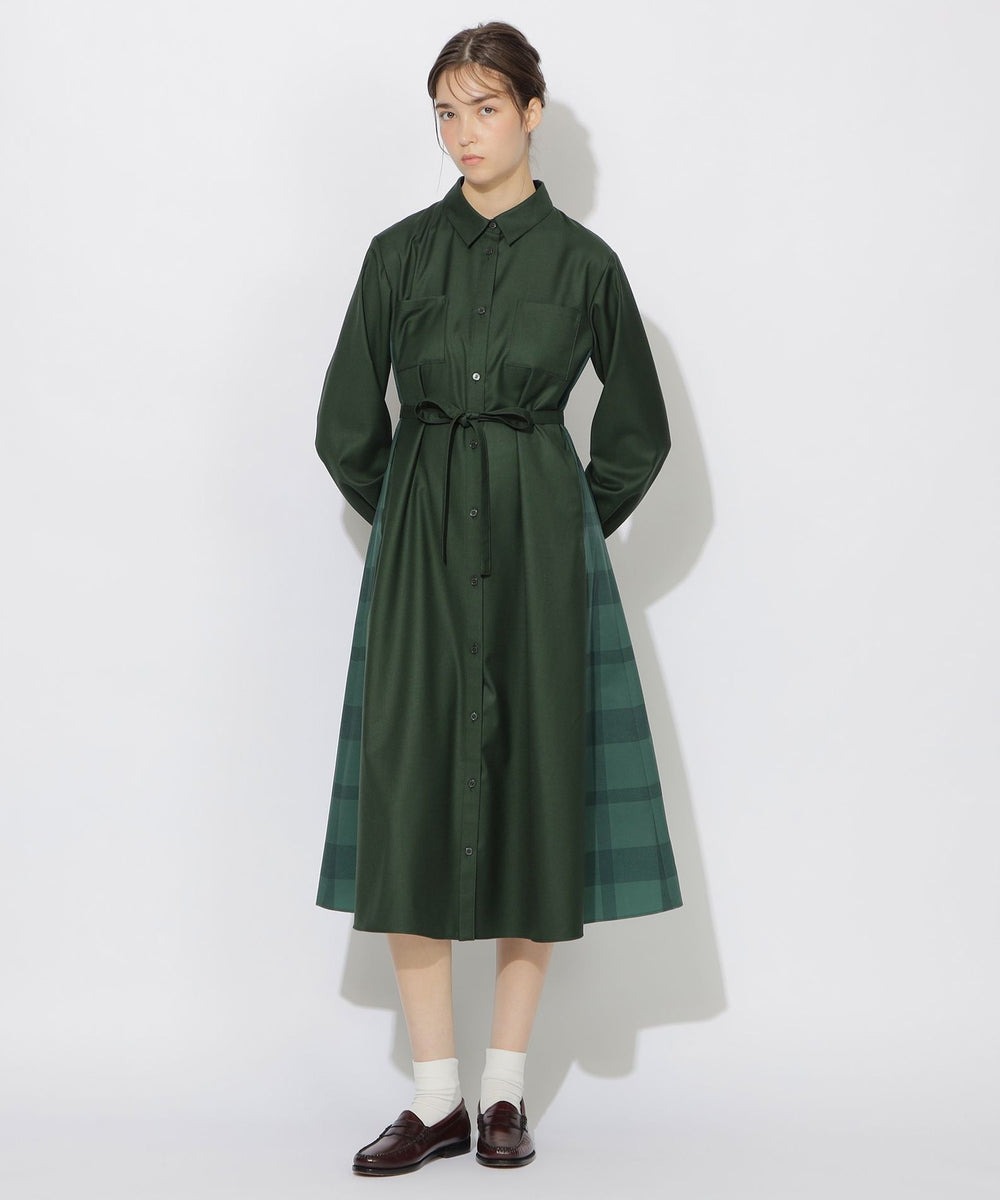 BLUE LABEL / BLACK LABEL CRESTBRIDGEのサイドチェック切替シャツ 