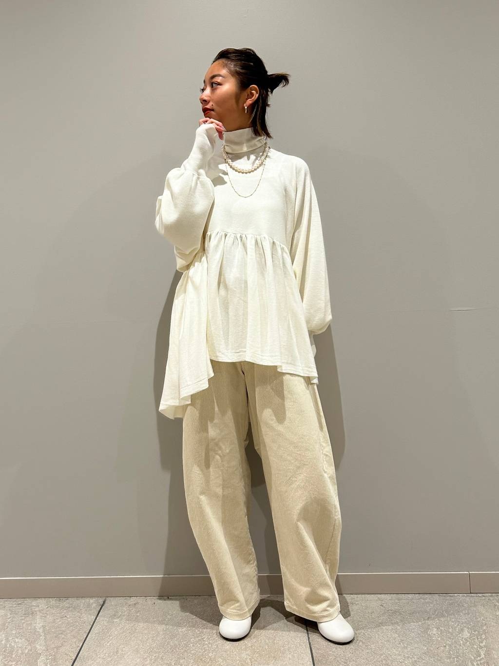 Curensology | ハイネックギャザーニットプルオーバー | Rakuten