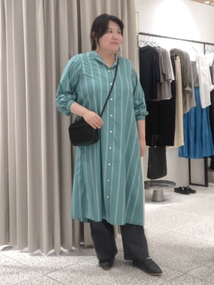 コレックス（collex）/＜手洗い可能＞ストライプフレアシャツワンピース collex｜<手洗い可能>ストライプフレアシャツワンピース | Rakuten