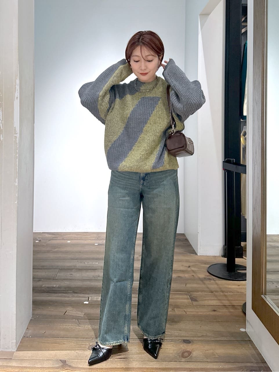 AZUL by moussyのAZUL DENIM ハイウエストワイドデニムを使った  