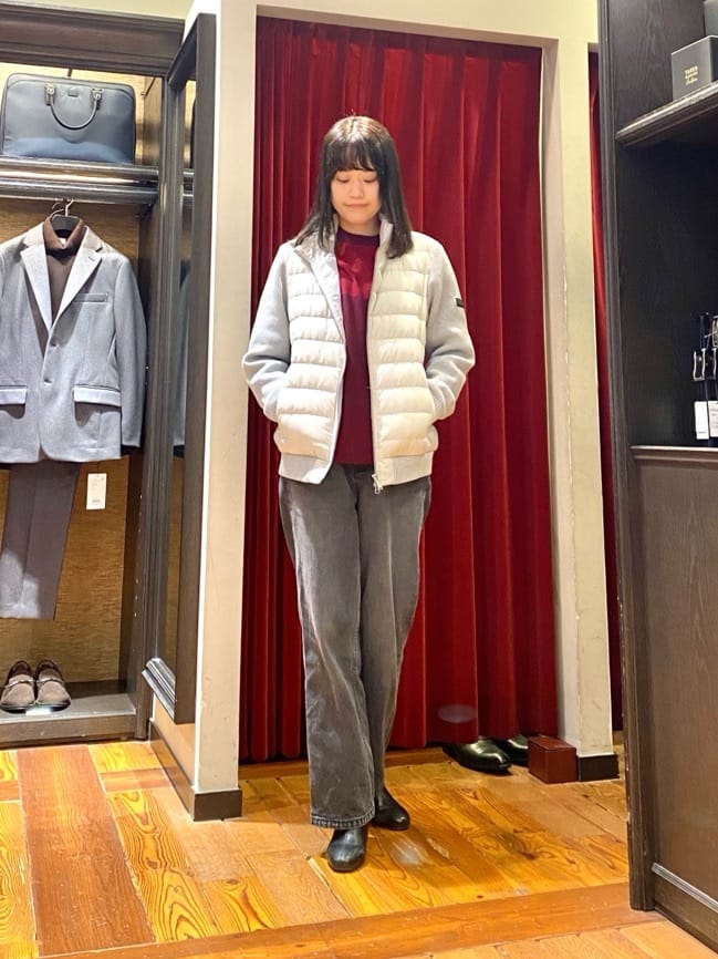 TAKEO KIKUCHIの【洗えるカシミヤ】微塵ボーダー カシミヤニットを使ったコーディネートを紹介します。｜Rakuten Fashion(楽天ファッション／旧楽天ブランドアベニュー)4782604