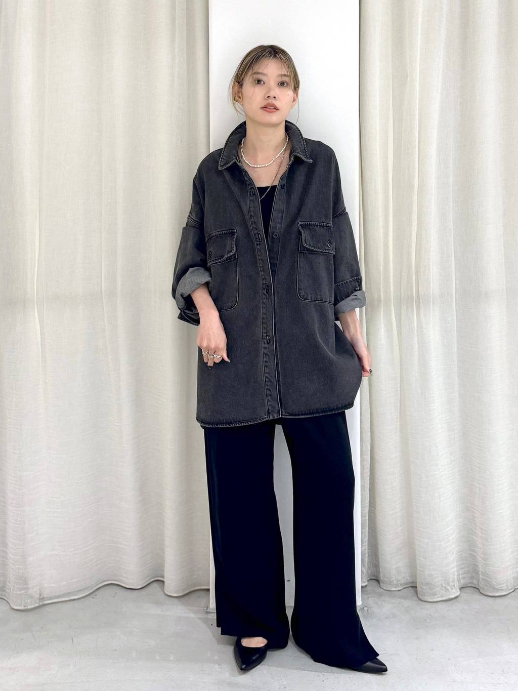 BABYLONE デニムビッグシャツ