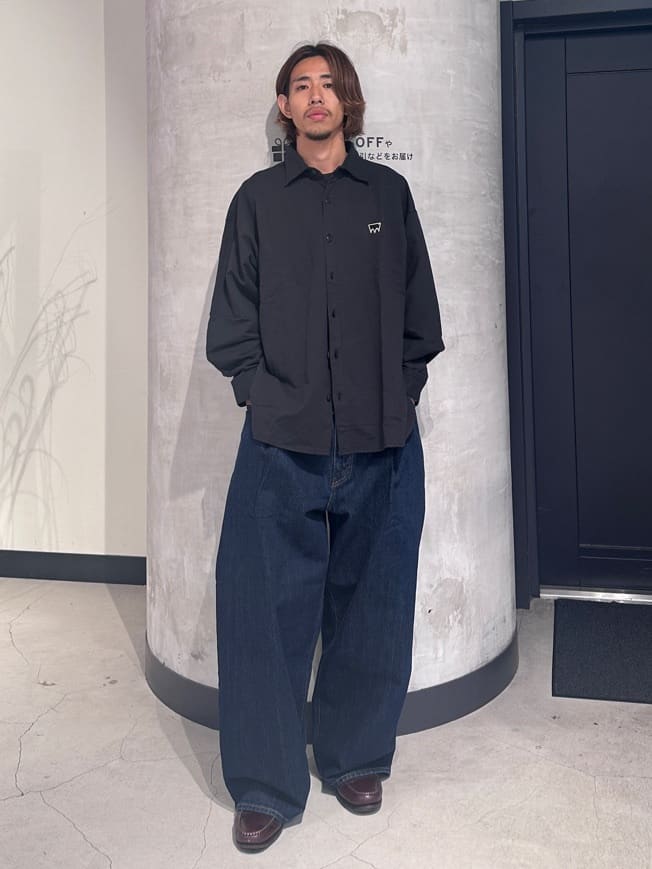 WIDE PLEAT CROP ミディアムインディゴ