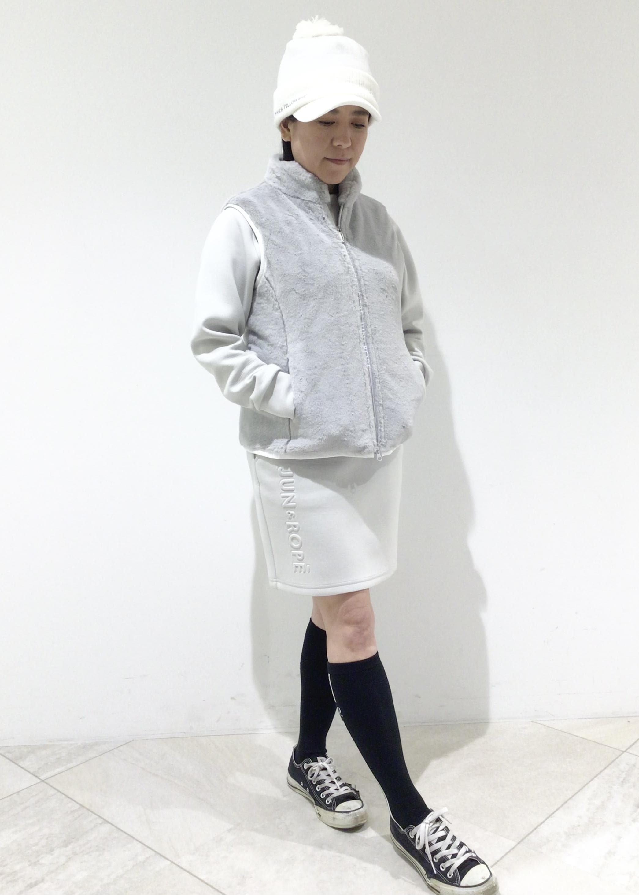 JUN&ROPE' | ダンボールニット エンボススカート | Rakuten Fashion