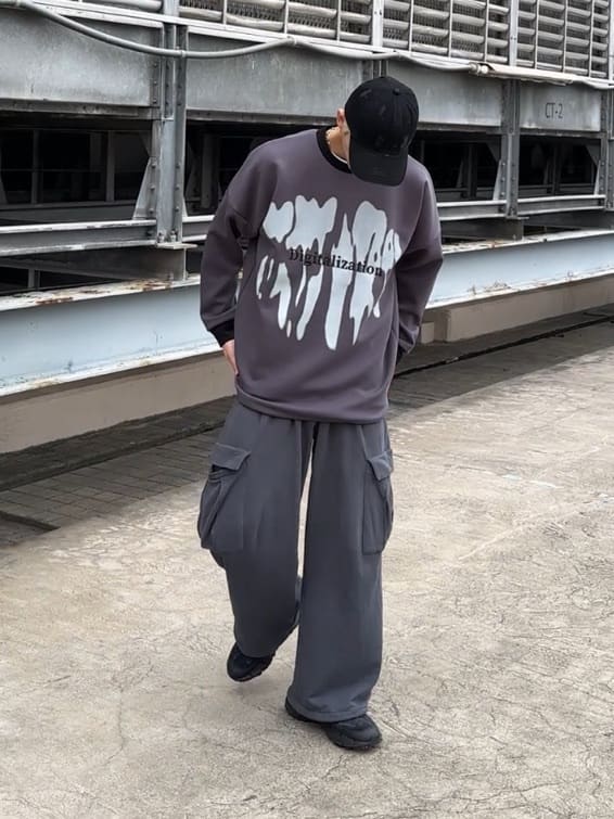 tk.TAKEO KIKUCHIの【セットアップ対応】Aラインスウェットカーゴ 