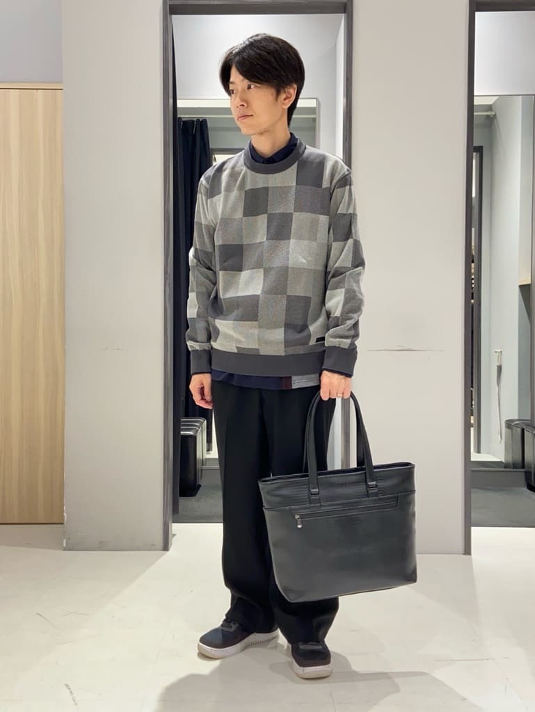 TAKEO KIKUCHIのチェック柄 プルオーバー ニットを使ったコーディネートを紹介します。｜Rakuten Fashion(楽天ファッション／旧楽天ブランドアベニュー)4808150