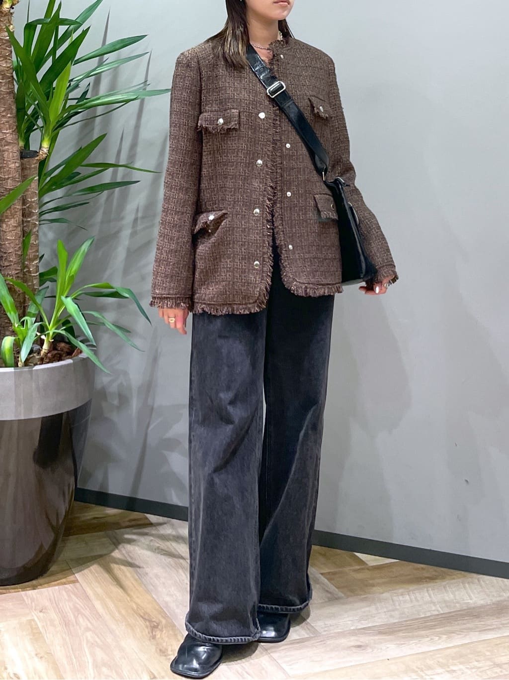 moussy VELOUR ツイード ジャケット